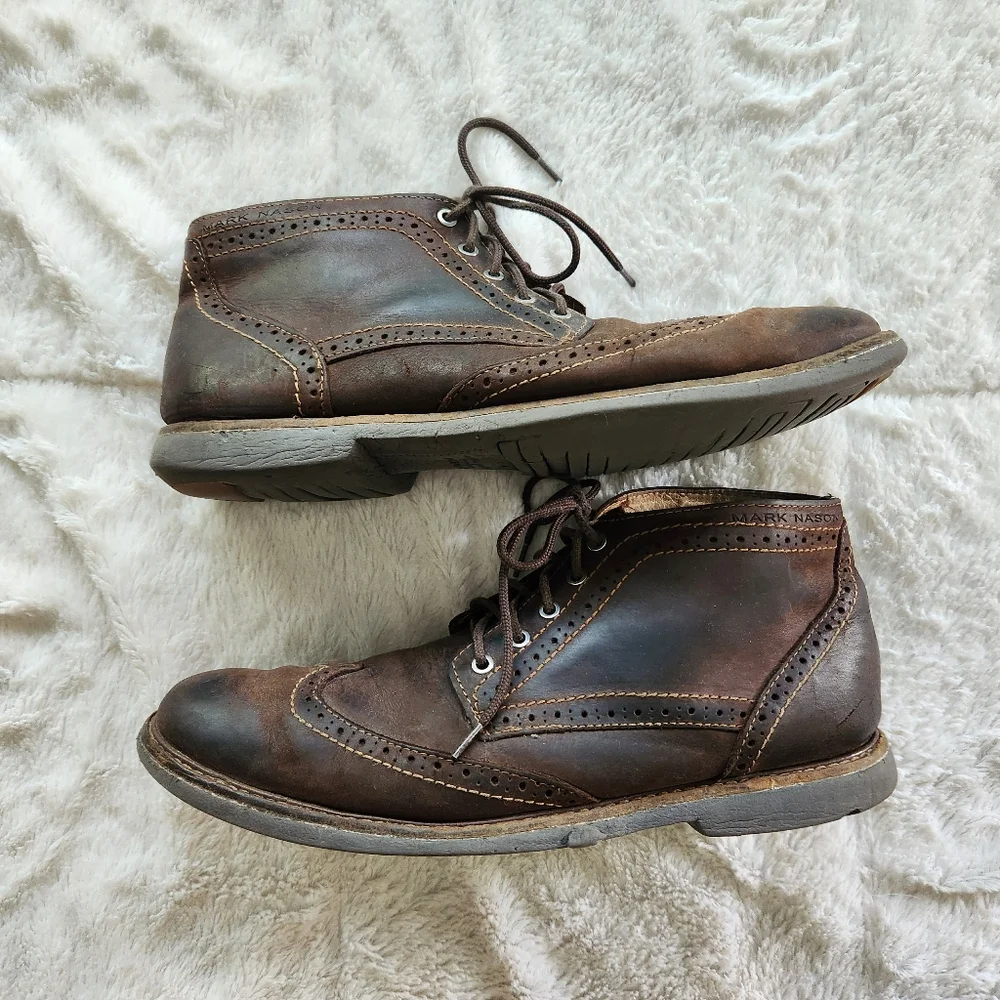 Sketchers Mark Mason Leather Wing Tips Men's Size 10.5 Weathered & Loved